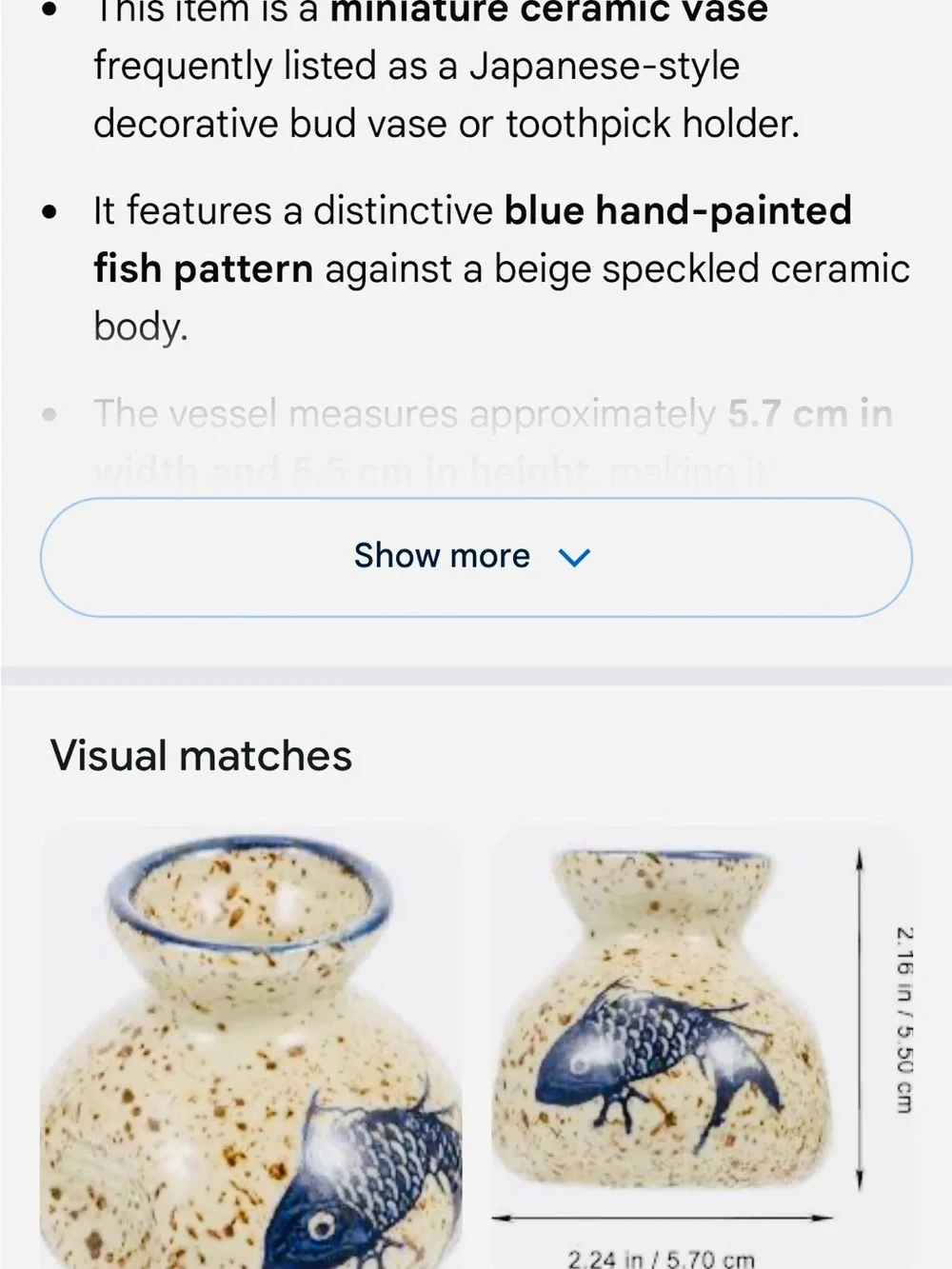 Ceramic Toothpicks Holder/Mini Vase